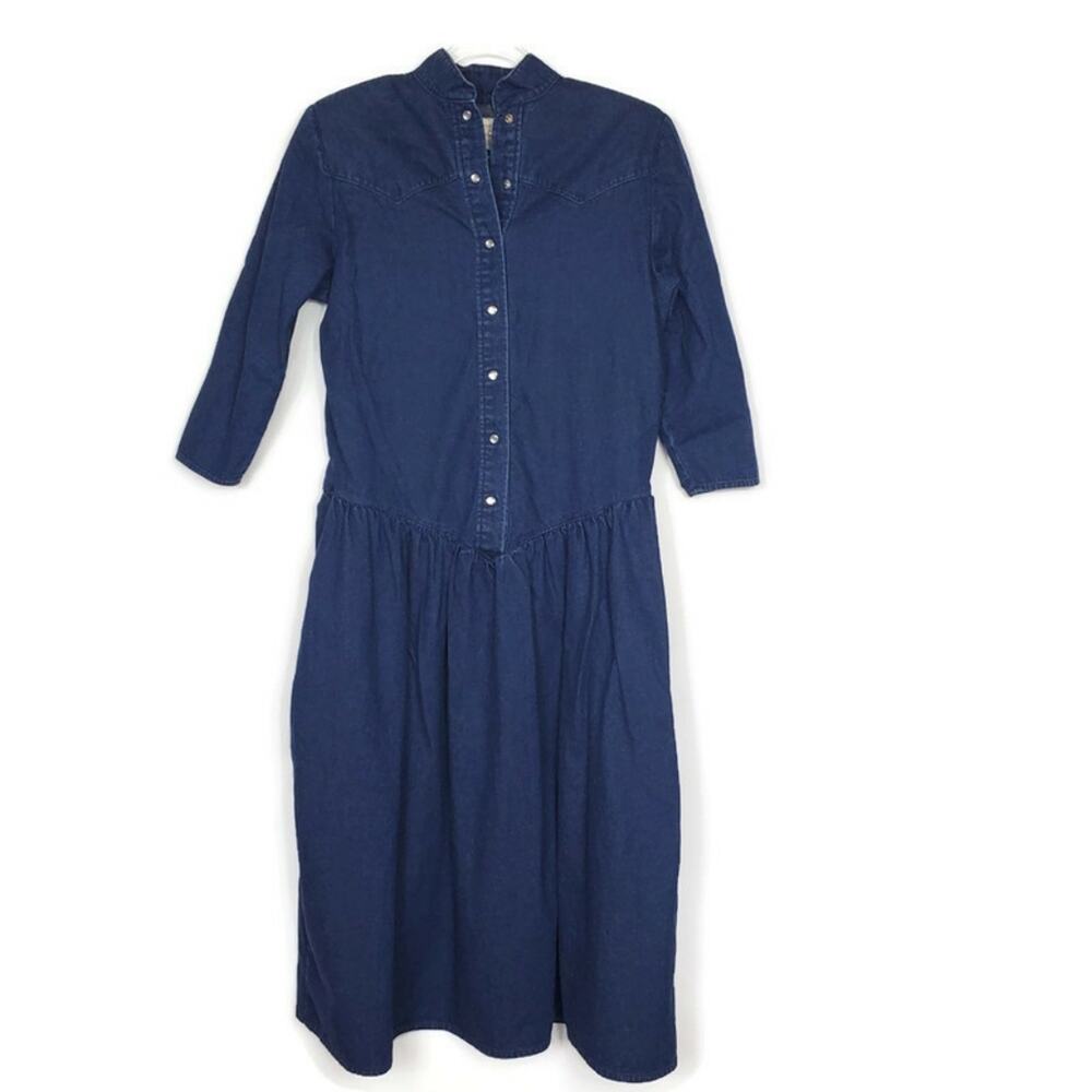 Vintage Trego's Westward pearl snap denim dress - Picture 12 of 12